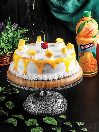 Fresh Cream Mango Curd Cake